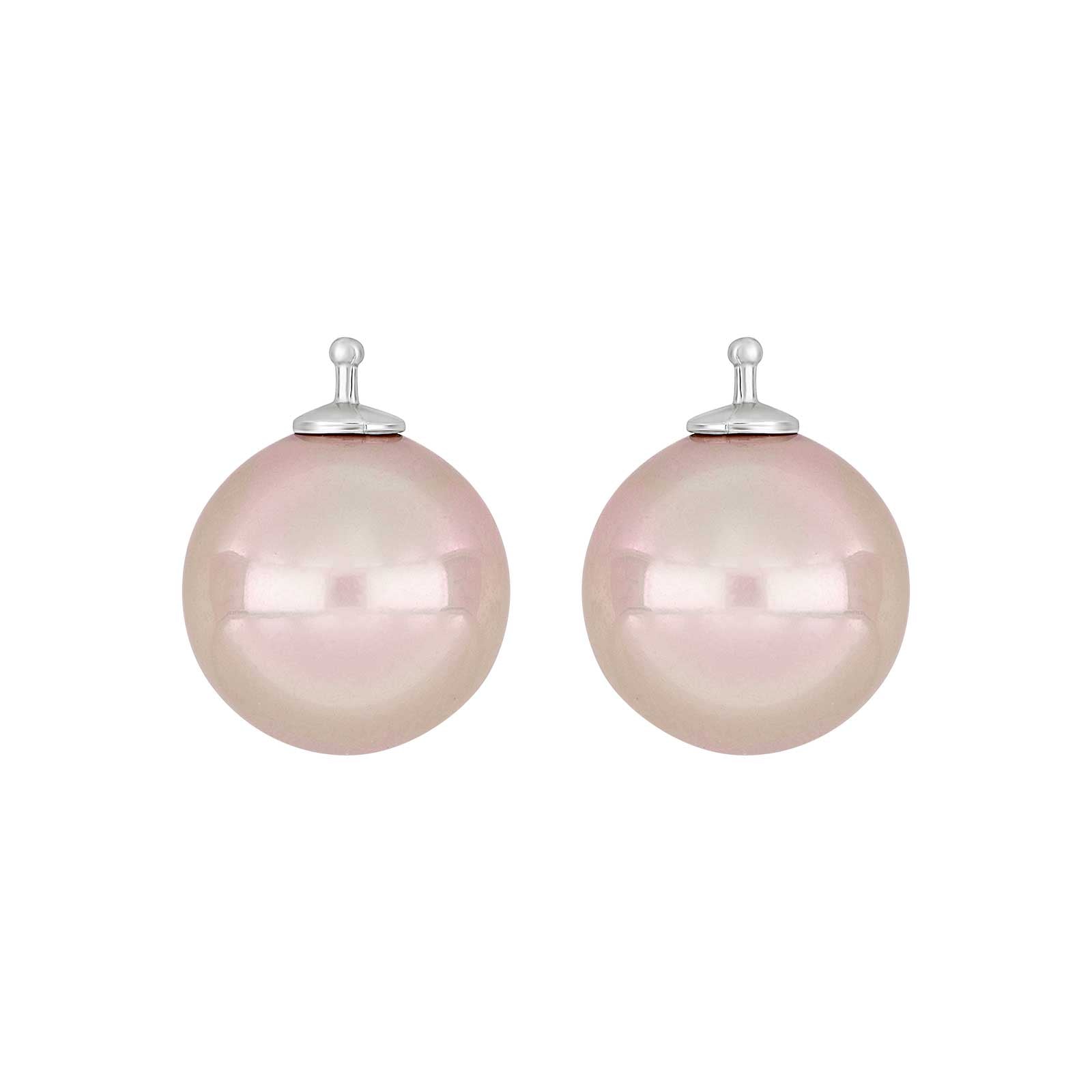 Rhodiniert, System-einhänger, E51, 14x14mm, mallorquinisches Kleinod