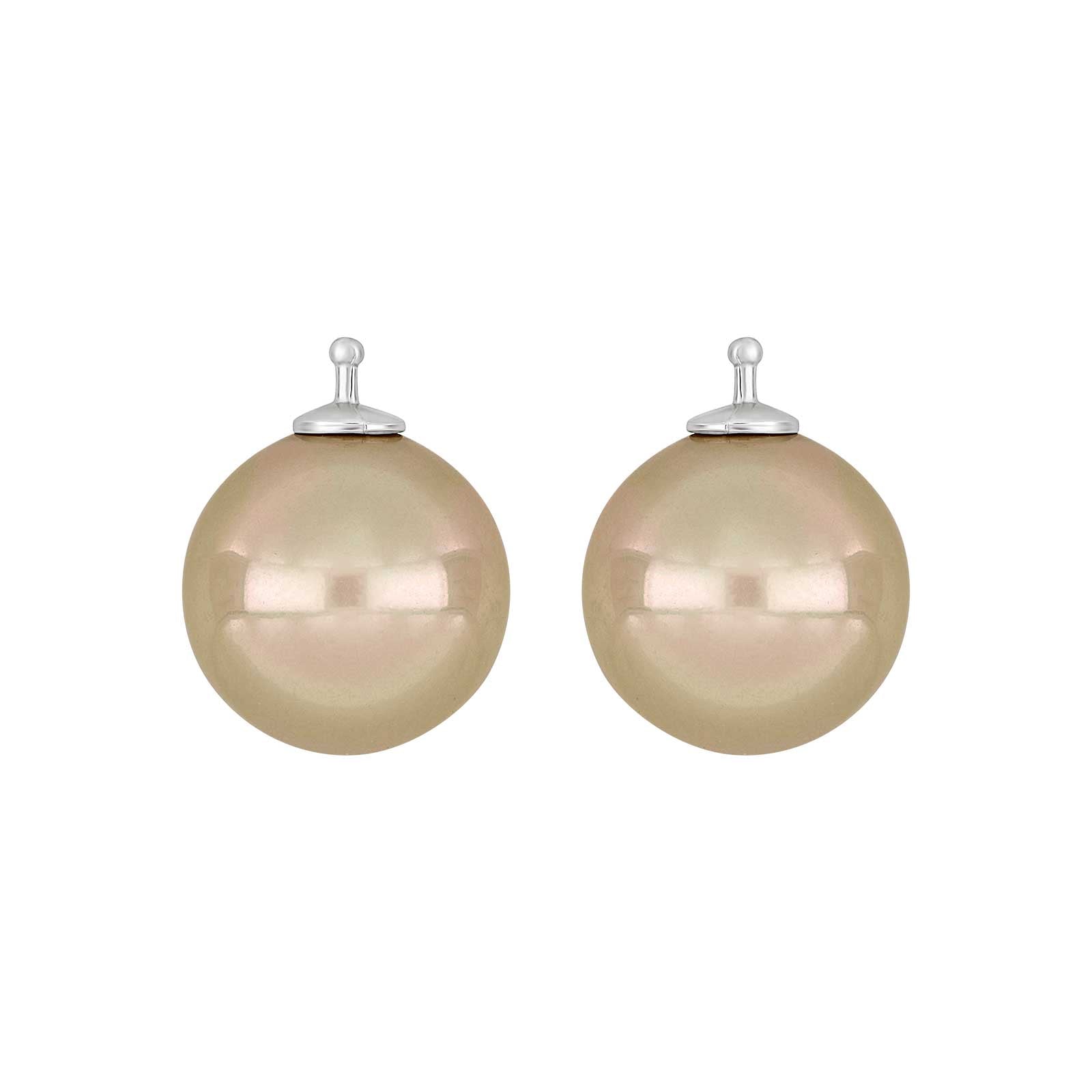 Rhodiniert, System-einhänger, E51, 14x14mm, mallorquinisches Kleinod