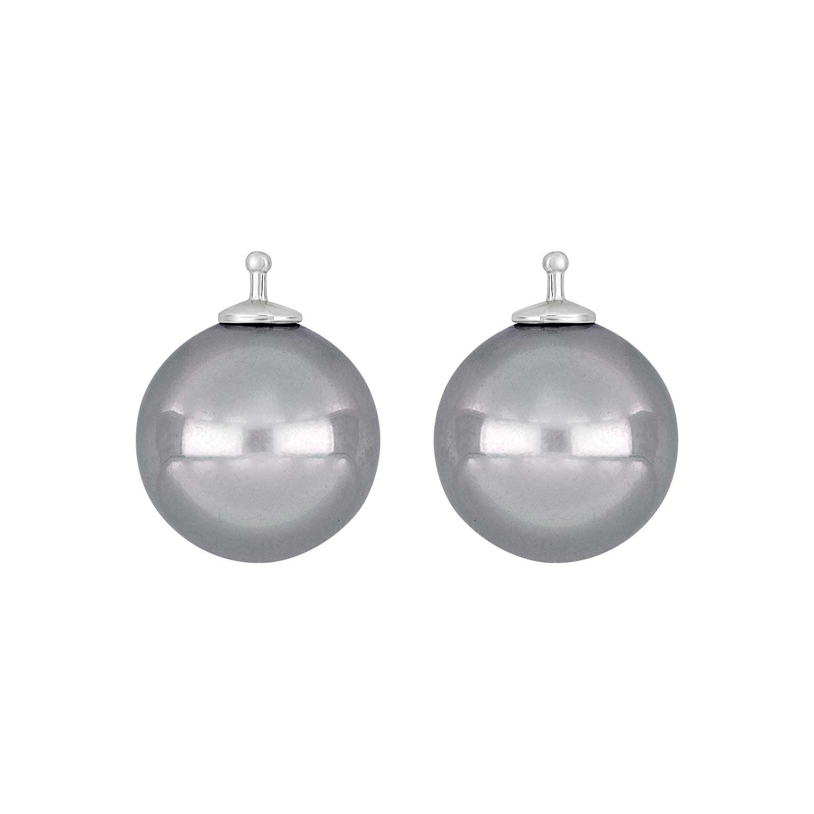 Rhodiniert, System-einhänger, E51, 14x14mm, mallorquinisches Kleinod