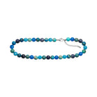 LapisLazuli, Schwammquarz, Blau Achat, Howlith System-Kette 10mm