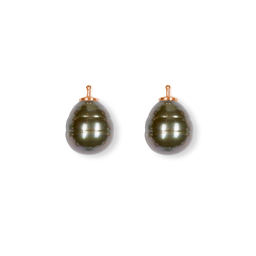 System-Einhänger E11, Paar, 16x13mm, Barockperle