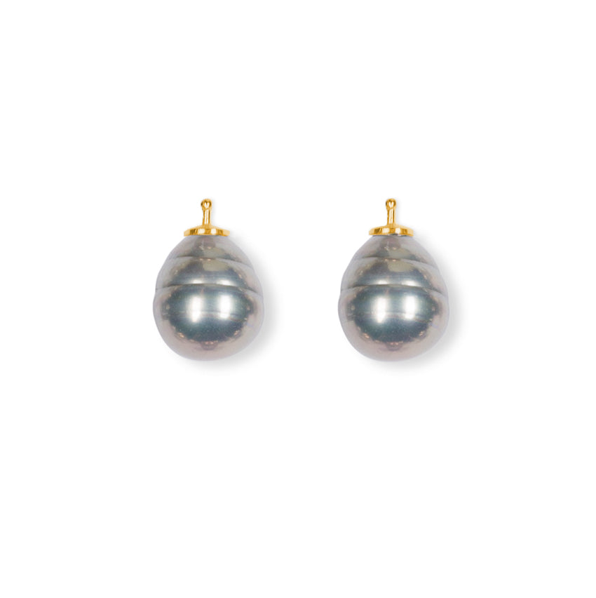 System-Einhänger E11, Paar, 16x13mm, Barockperle