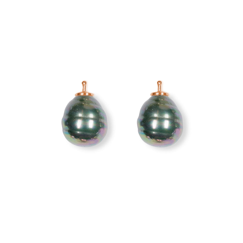 System-Einhänger E11, Paar, 16x13mm, Barockperle