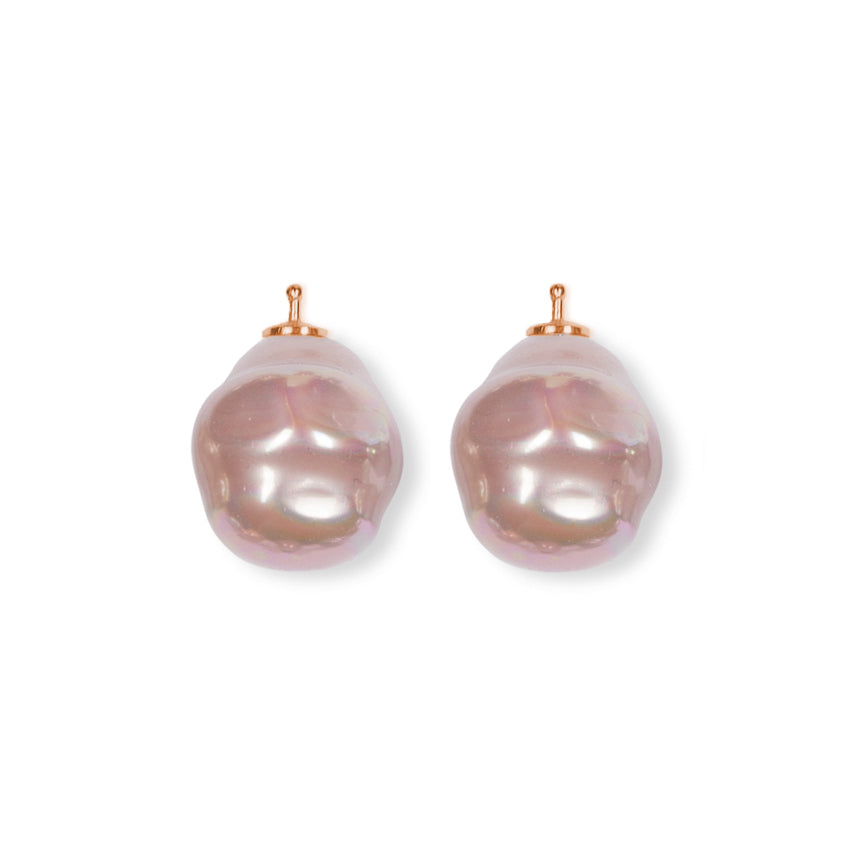 System-Einhänger E13, Paar, 20x17mm, Barockperle